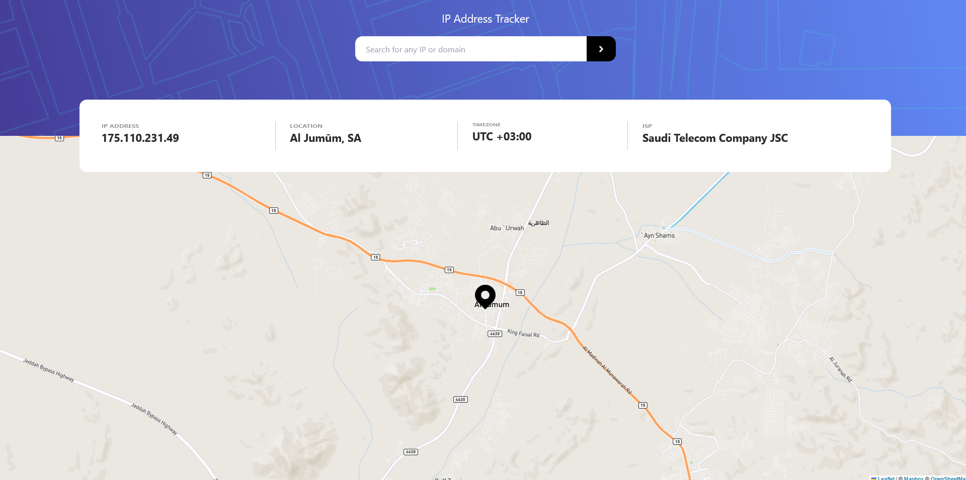 Image of ip address tracker